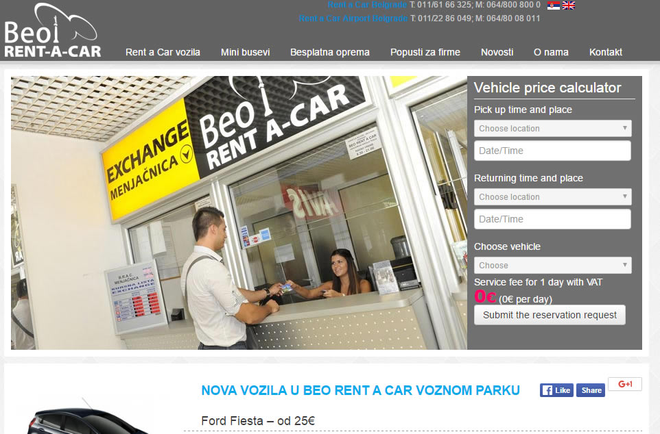 Beo Rent a Car Beograd Netvodic Plus